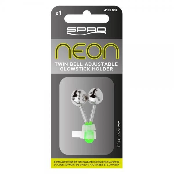 Spro Neon Twin Bell Adjustable Glowstick Holder Tip 1.5-5.0mm 4 Spro Neon Twin Bell Adjustable Glowstick Holder Tip 1.5-5.0mm - Afbeelding 2