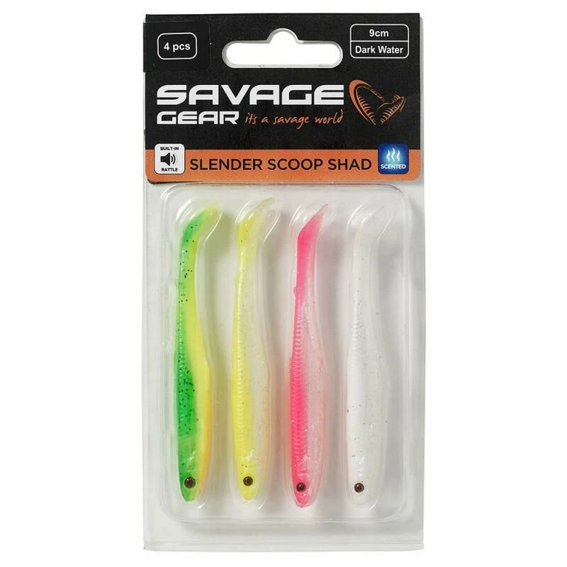 Savage Gear Slender Scoop Shad 11cm Dark Water Mix 4 Savage Gear Slender Scoop Shad 11cm Dark Water Mix - Afbeelding 2