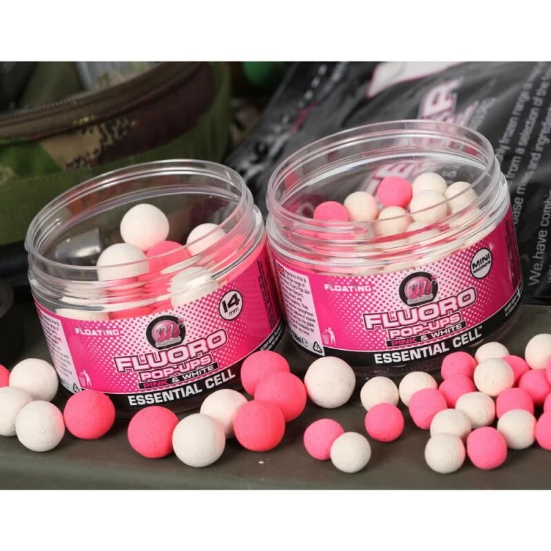 Mainline Fluoro Pop-Ups Pink & White 14mm 4 Mainline Fluoro Pop-Ups Pink & White 14mm - Afbeelding 2